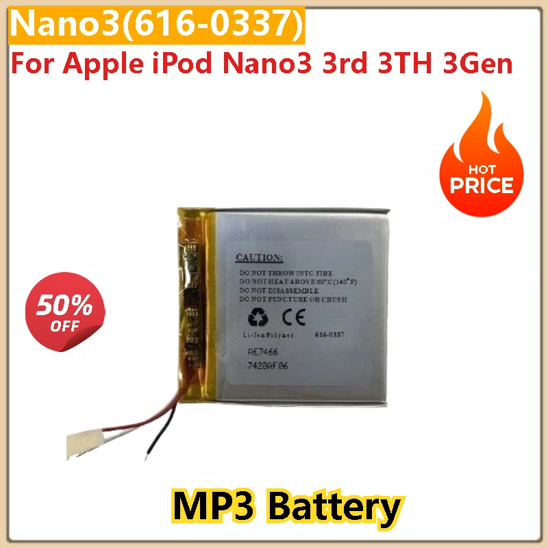 

100% New High Quality MP3 Battery For Apple iPod Nano 3 3rd 3TH 3Gen 4th 5th 6th 7th and Nano2 Nano3 Nano4 Nano5 Nano6 Nano7