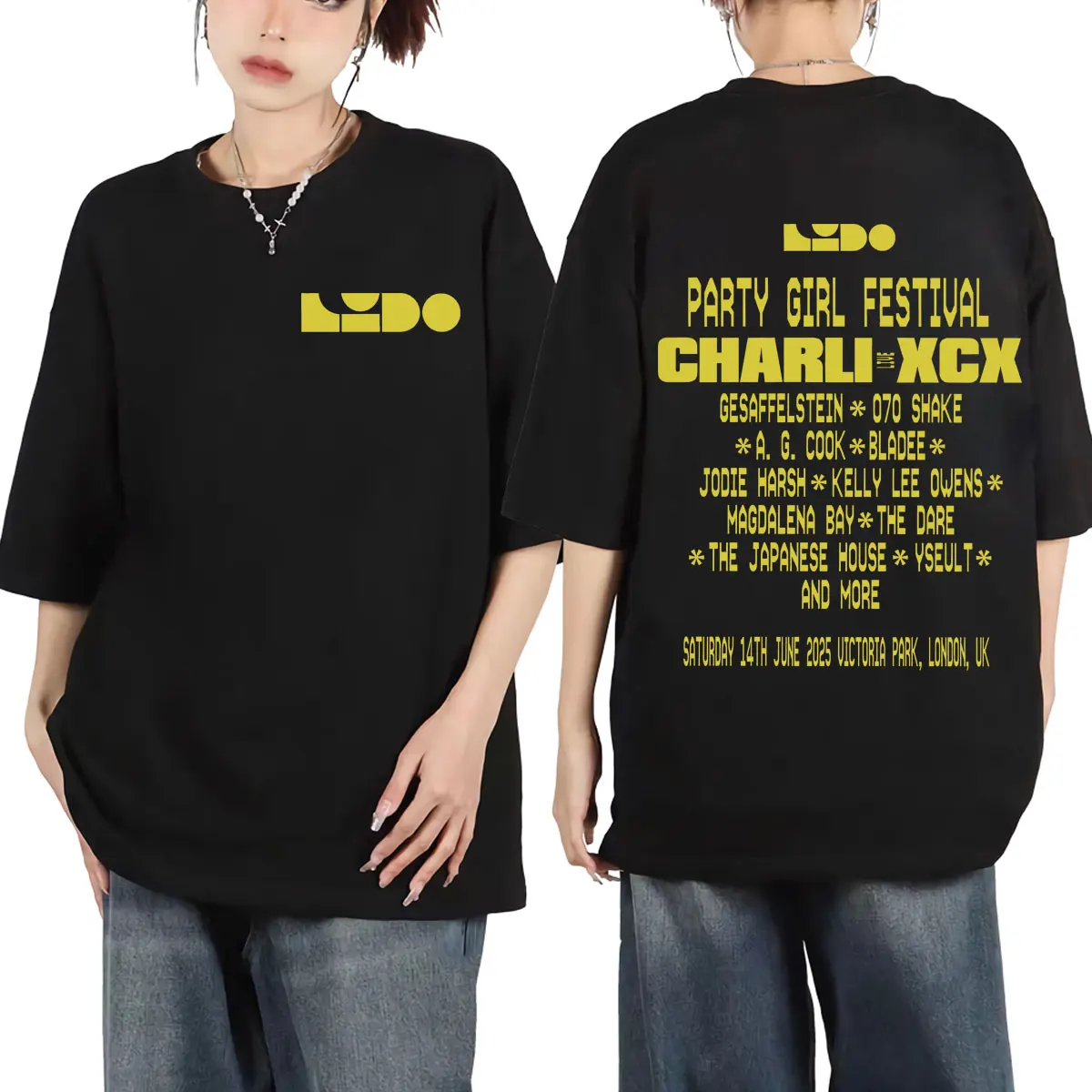 

Rapper Charli Xcx Tour 2025 Merch T-shirts Harajuku Hip Hop Pop Music T Shirts Men Women Clothing Fashion Y2k Oversized T-shirt