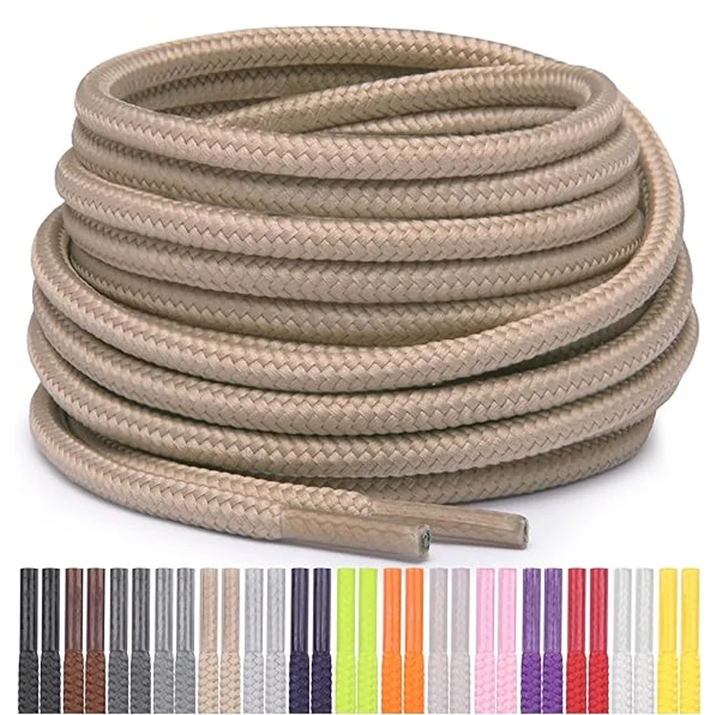 2 Pares de Cordones Redondos Clásicos NUEVOS para Zapatillas Deportivas, Botas Martin, Zapatos de Senderismo, Cordones para Zapatos Oxford, 90cm/120cm/150cm