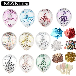 12 Inch 10-30 Pcs Sequin Sparkling Balloons Wedding Decoration Week Birthday Party Confetti Latex Transparent Ballon Baby Shower