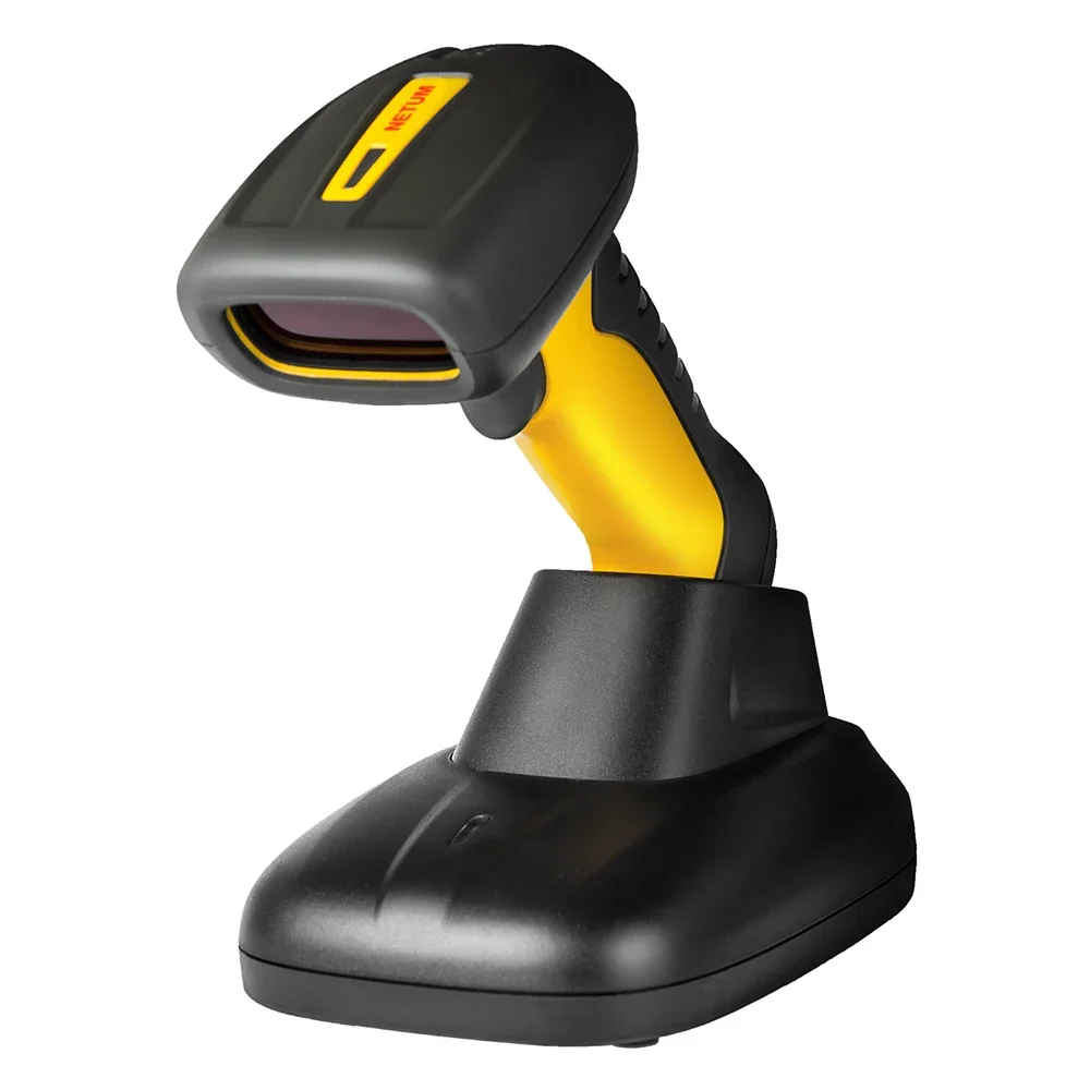 NETUM NT-1203 1D 2D QR wireless industrial barcode scanner with base for Win, Mac, Android, iOS, PC, etc industrial scanner