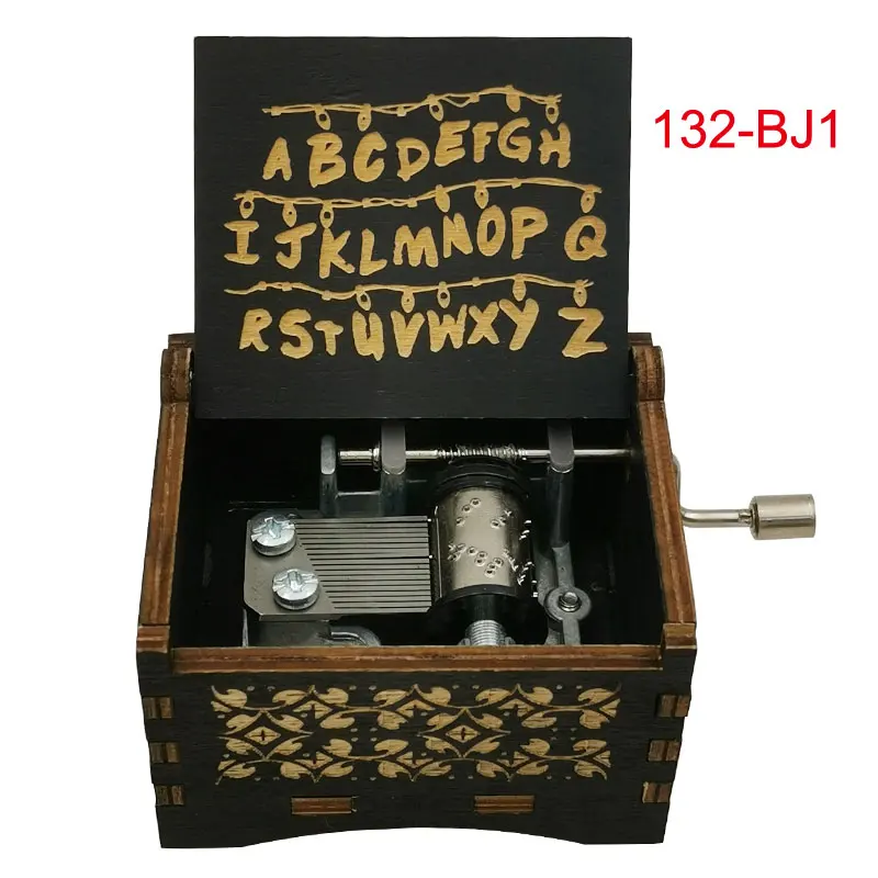 TV Stranger Music Box Opening BGM Wood Musical Box for Friends Birthday Christmas Gift