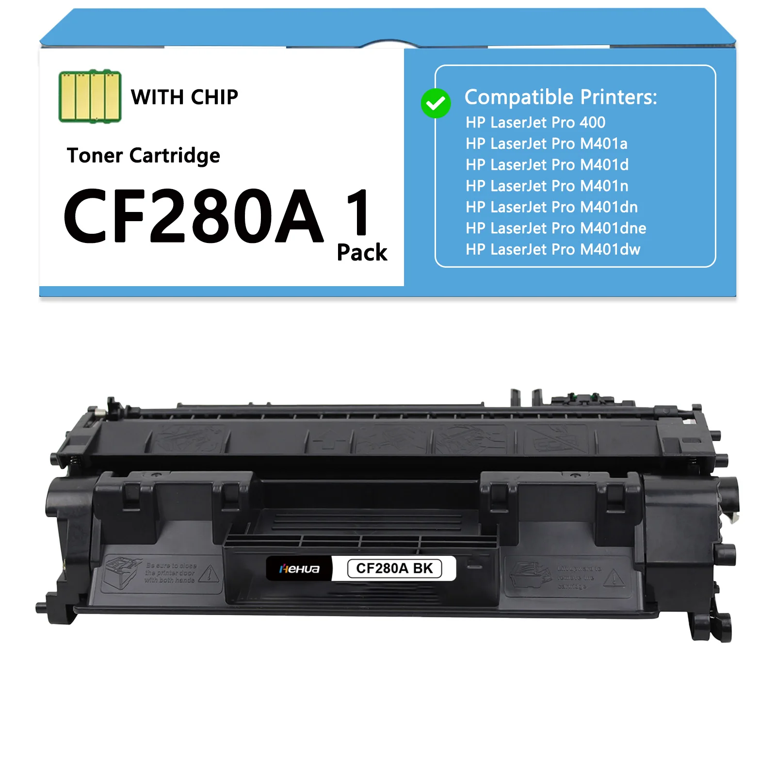 1 Packung CF280A Tonerkartusche, kompatibel mit HP LaserJet Pro 400 M401a M401d M401n M401dn M401dne MFP M425dn M425dw