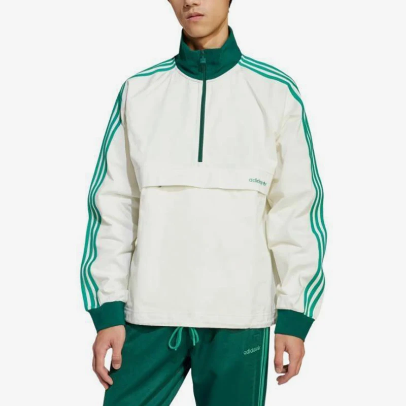 Adidas Originals Trefoil Mens Stand Collar Half Zip Pullover Jacket JC8375