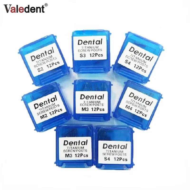 2box 12pcs/box Dental Titanium Plated Screw Post S1 S2 S3 L1 L2 Dental Screw Posts M1 M2 M3 Dentist Supplies Dental Materials