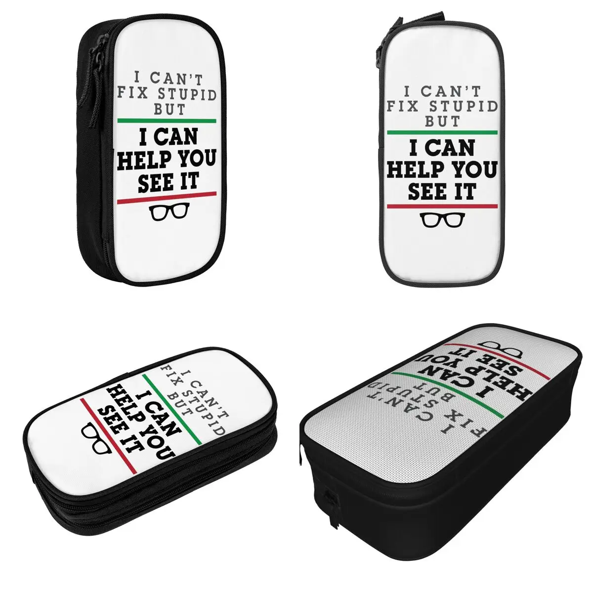 Funny Optometrist Pencil Cases Eye Exam Chart Pencilcases Pen for Student Large Storage Pencil Bags Office Gifts Stationery