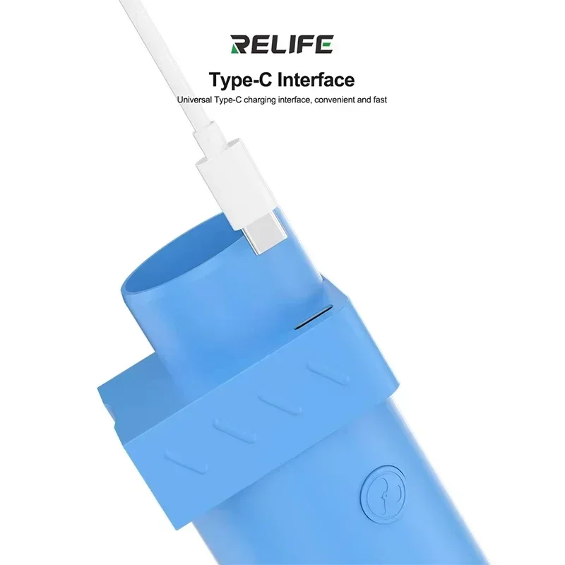 RELIFE RL-6600 مجهر الدخان النازع نوع-C شحن واجهة قوية تدفق الهواء الدخان مروحة العادم أداة للمجاهر