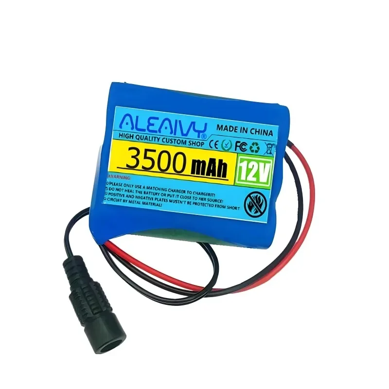 New 3S1P 12V 3500mAh 18650 Lithium Battery for Speaker Flashlight CCTV GPS Searchlight Long Lasting Rechargeable