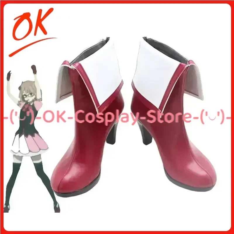 [Customized Size] Beyond the Boundary Mirai Kuriyama Cosplay Shoes Anime Roleplay Costume Prop Halloween Party Boots PU Leather