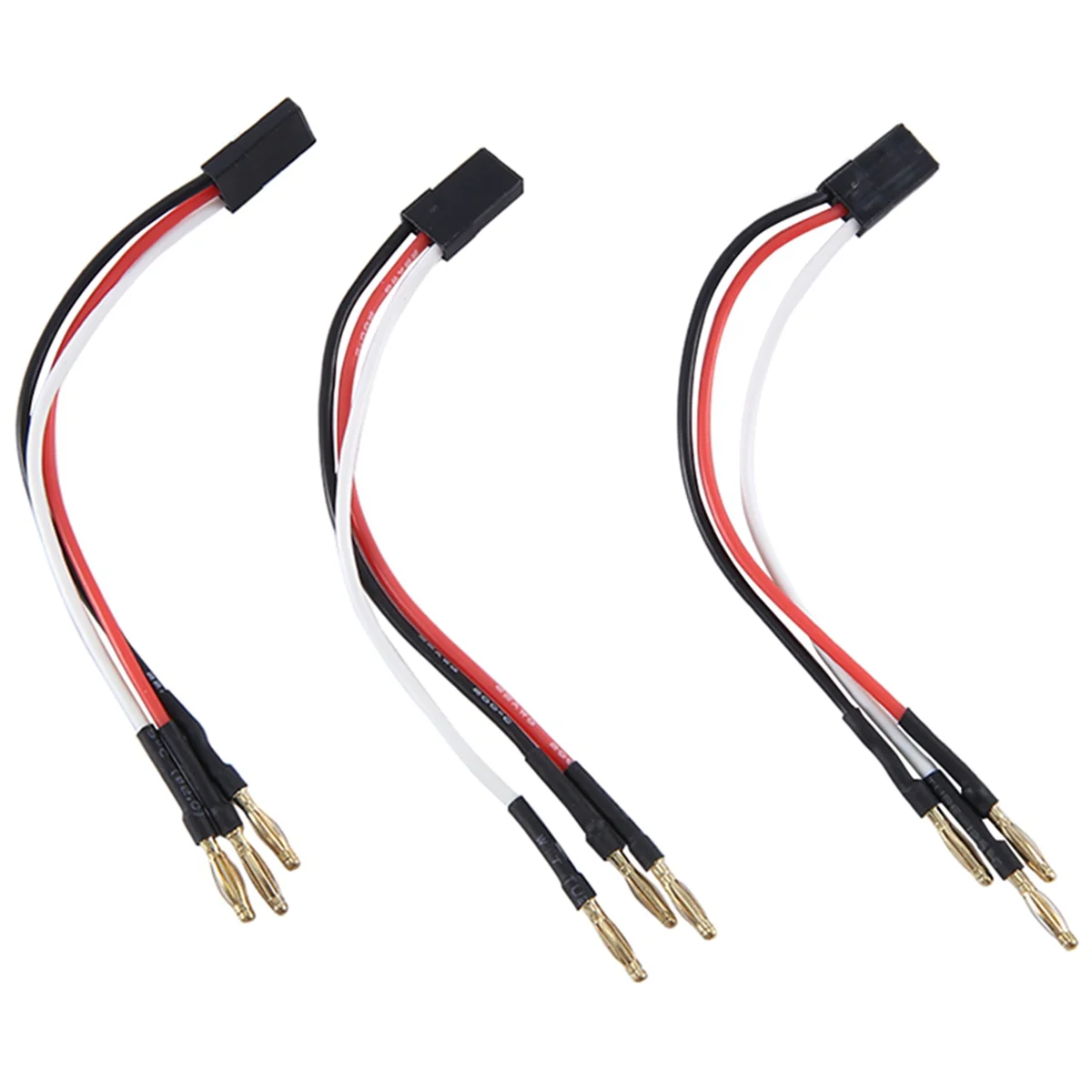 

2.0mm Coil Copper Wire Male to Servo Male Banana Plugs for 1525 1625 Brushless MotorA87I