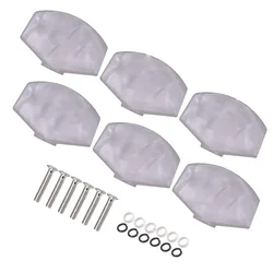 6pcs Guitar Tuning Peg Machine Heads Knobs For Folk Electric Guitar Parts With Srews Plastics White Pearl Tuning Peg Parts