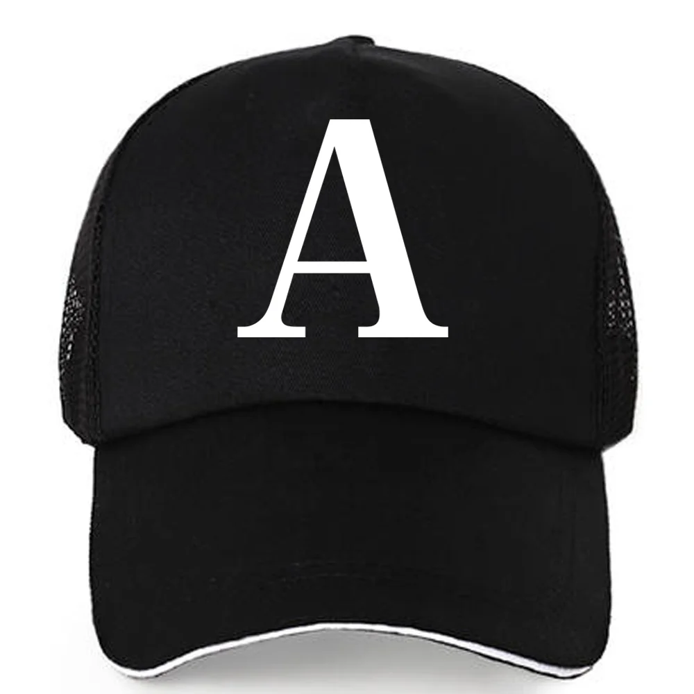 White Letter Mesh Caps Hats Summer Baseball Cap for Men Women Snapback Hats Casual Adjustable Black Hip Hop Caps Dad Casquette