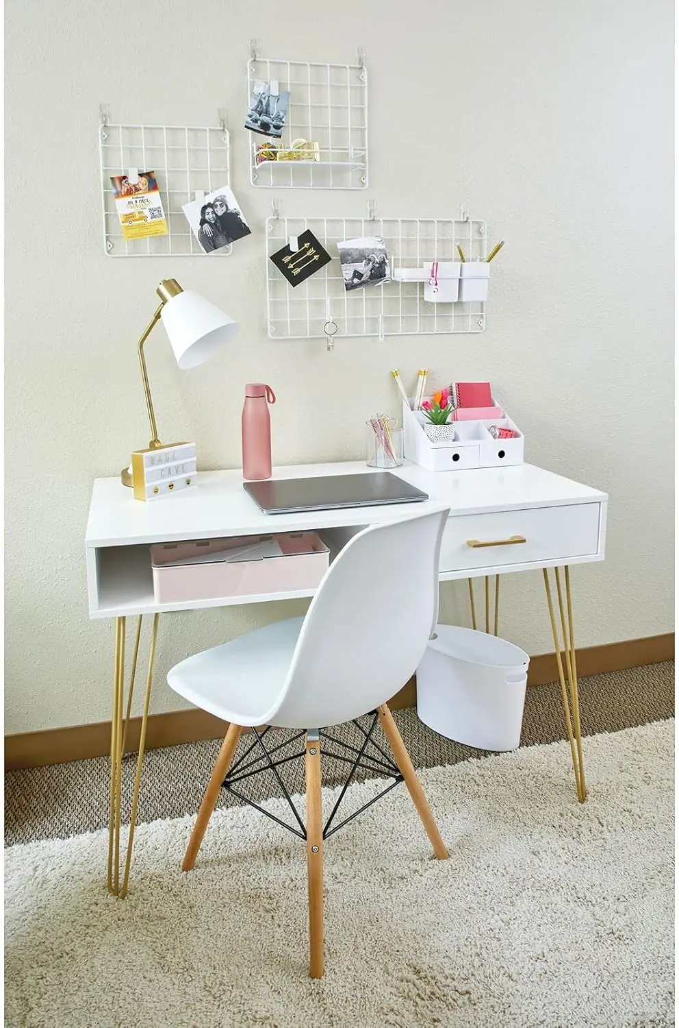 !@Combohome Wood Modern Computer Desk Minimalist Desk and Computer Table with Drawer Simple Desk