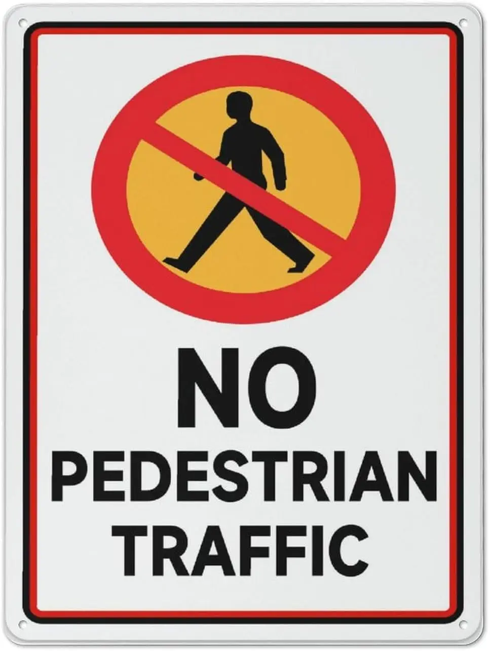 Metal Sign No Pedestrians Sign 12