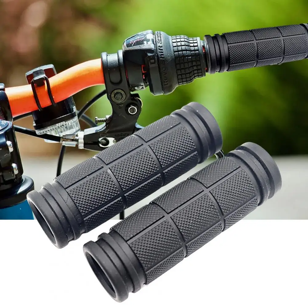 1 Pair Bike Handlebar Sleeves Shock Absorption Anti-slip Rubber Bicycle Cycling Handle Bar Grips Replacement Parts