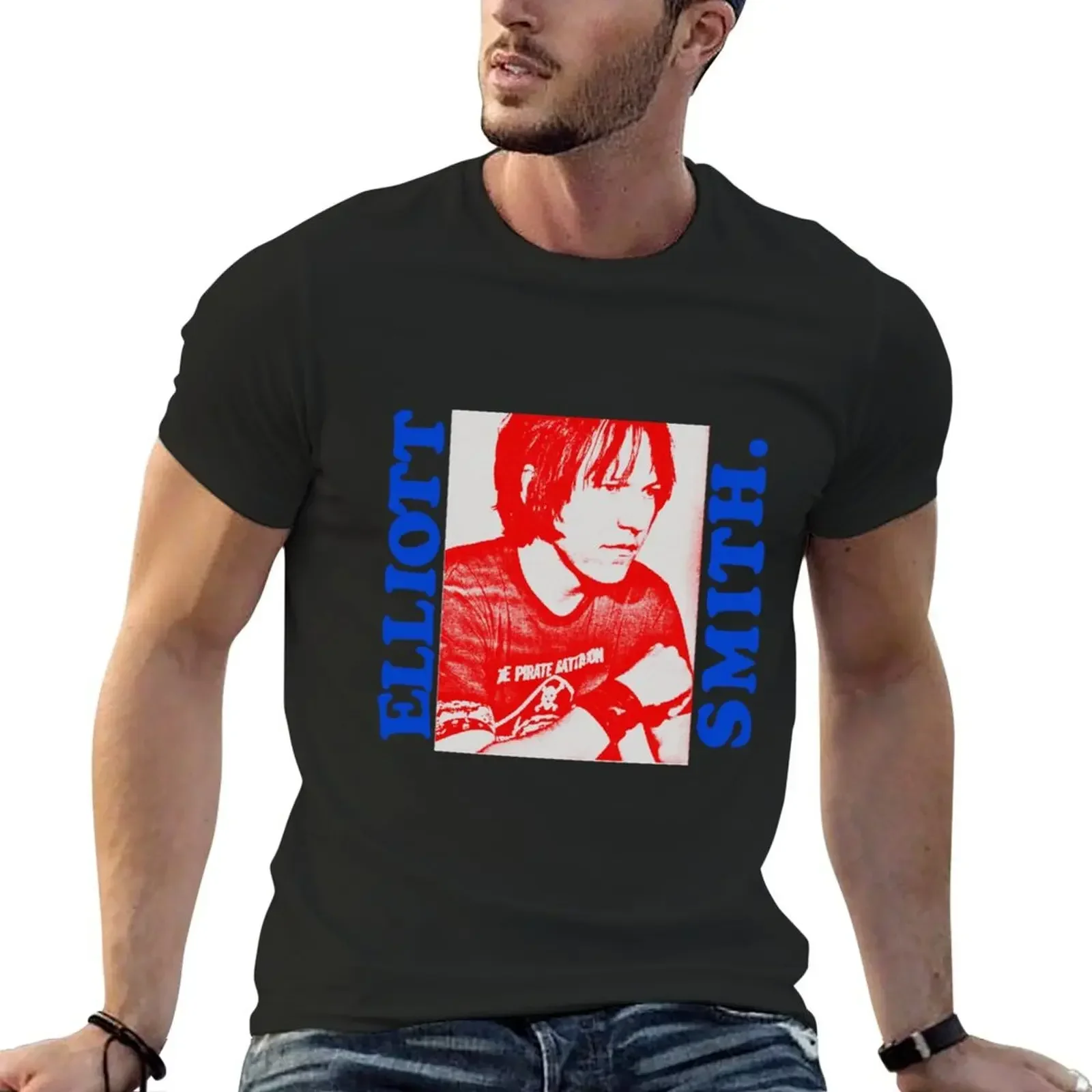 

Elliott Smith Retro Styled T-Shirt Blouse basketball graphic tees Short sleeve tee men