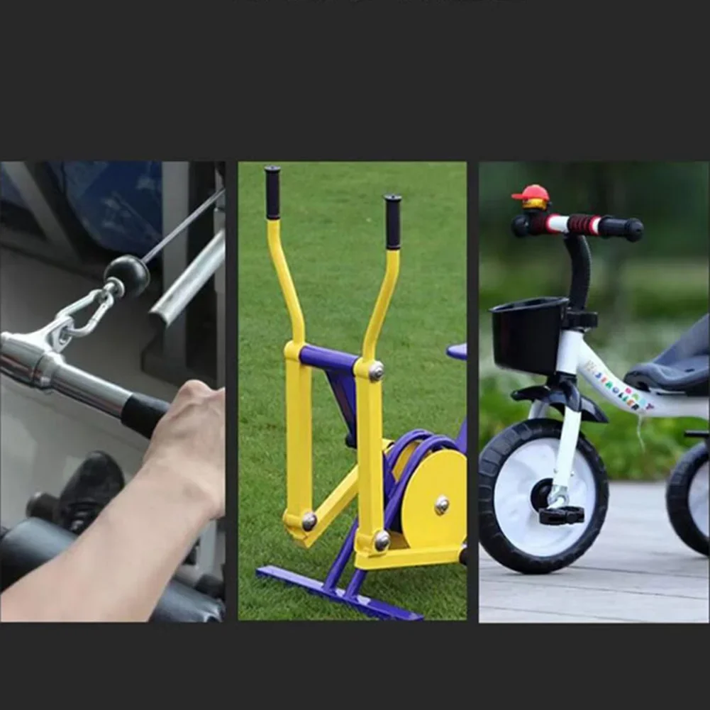 2Pcs Wheelbarrow Rubber Handles Round Tubes Black Replacement Universal Handles Weatherproof Durable Handle Cover