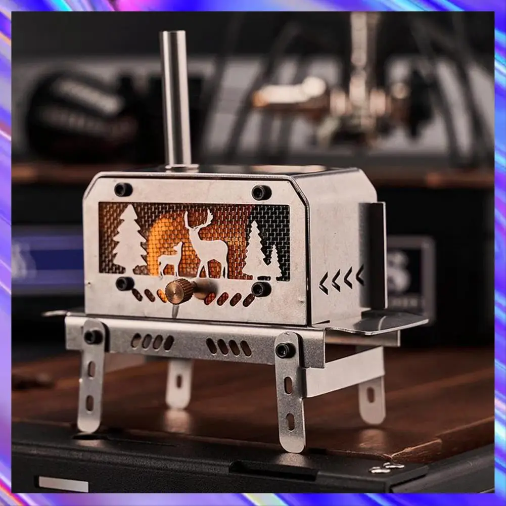 

L71A уличная дровяная печь для кемпинга, портативная для палатки, палатка из нержавеющей стали, декоративная рождественская елка и стол в виде лося