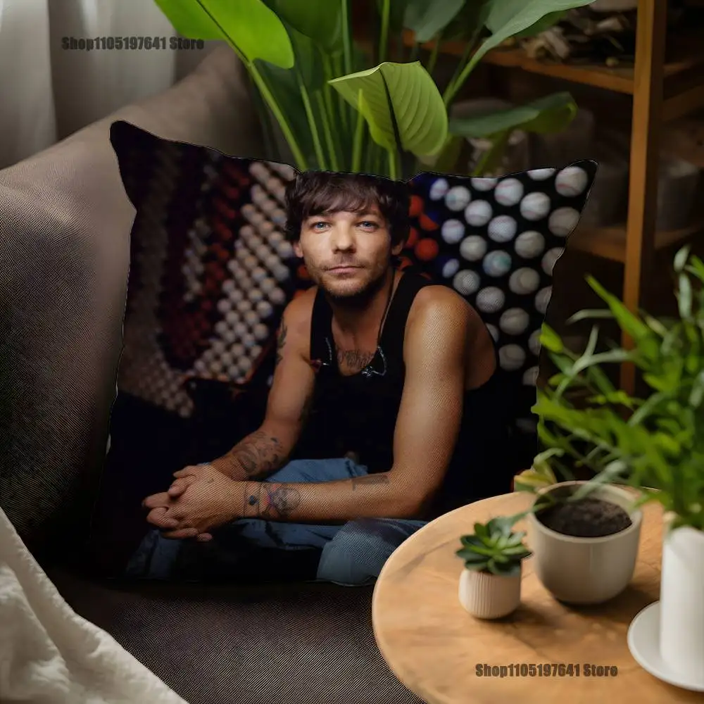 Louis T-TomlinsonS Singer Pillow Case For Sofa Decor Car Office Room Printing Cushion Cover Decorations and Protector