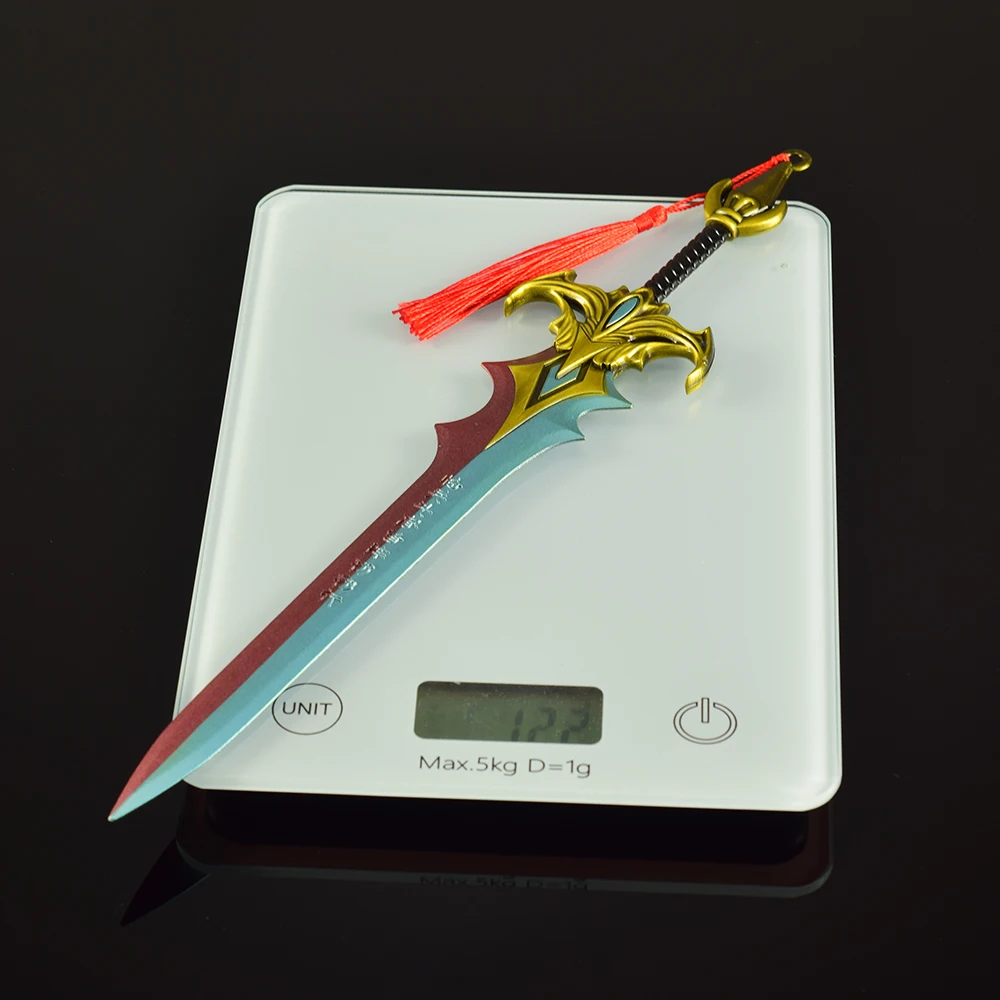 30 سنتيمتر/11.8in خلق الآلهة 12 السيوف الطرفية تشو شيان السيف سبيكة الأسلحة لعبة مجسمة حلية شاشة لسطح المكتب جمع