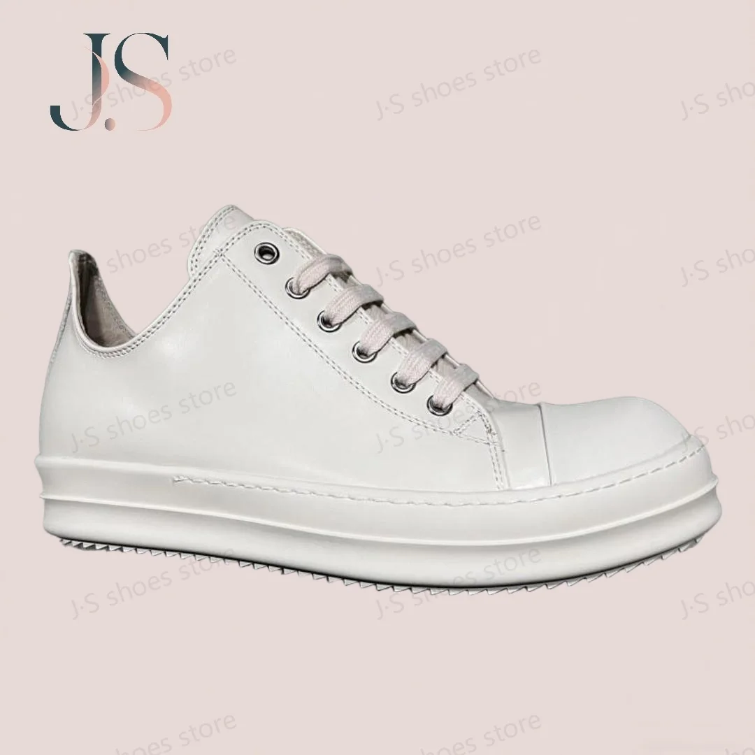 

Ro Ivory White Leather Low Top Shoe Geobasket High Quality Versatile Cowhide Men Shoes Women Casual Sneaker Lace Up Sneakers