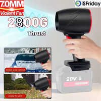 1500W Car Violent Air Blower 70mm Brushless Motor  2800g Thrust Car Wash Air Gun Dryer or Makita/DeWalt/Milwaukee 12-24V/batters