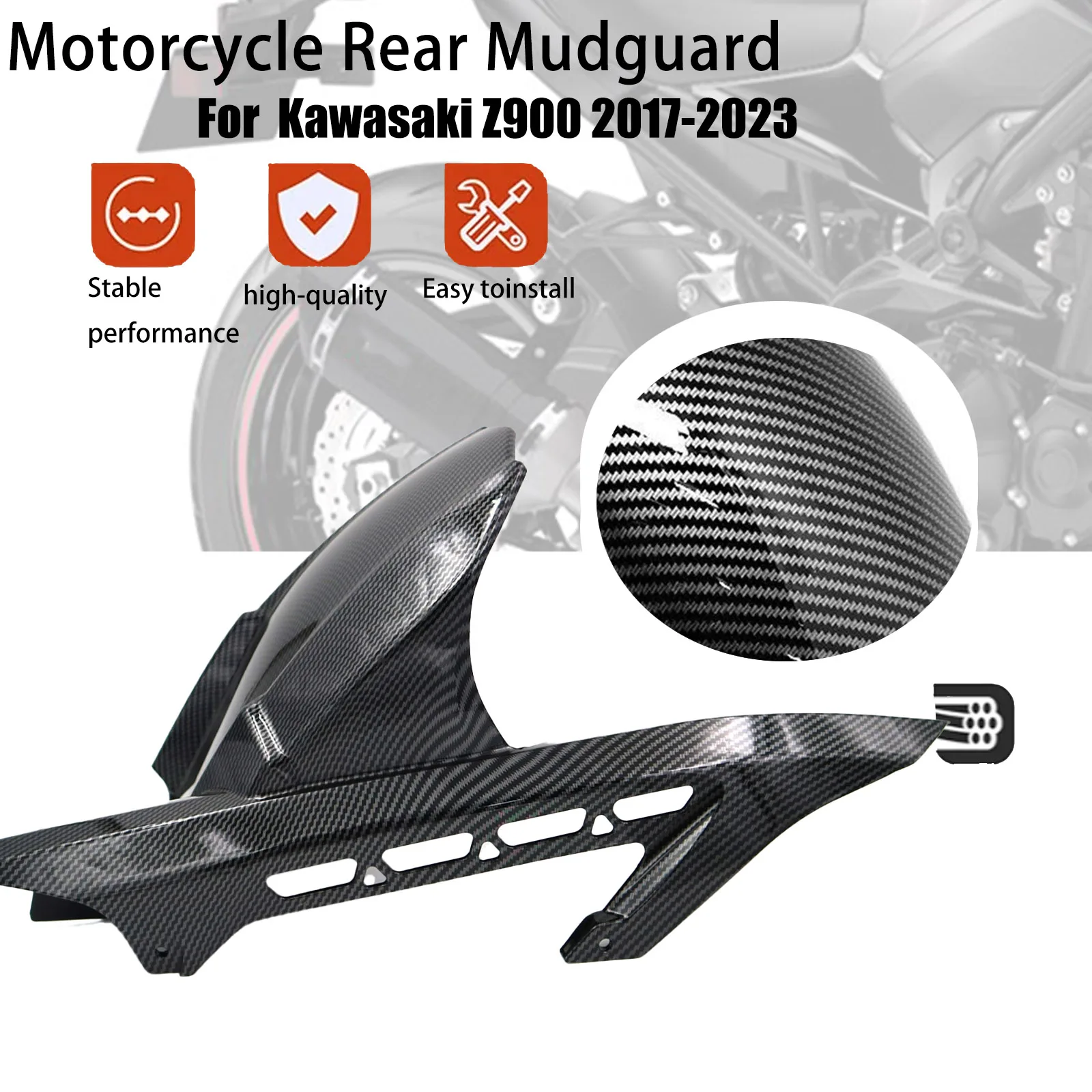 

For Kawasaki Z900 Z900RS z900 Z 900 2017-2023 Motorcycle Rear Fender Mudguard Hugger Flap Splash Guard Fairing Accessories
