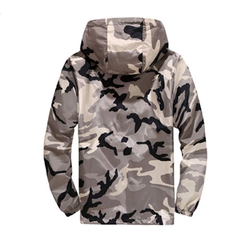 Camouflage Jackets Man Spring Autumn Thin Style Hoodie 2024 New Fashion Leisure Coats Loose Outdoors Simplicity Jacket Tops Man