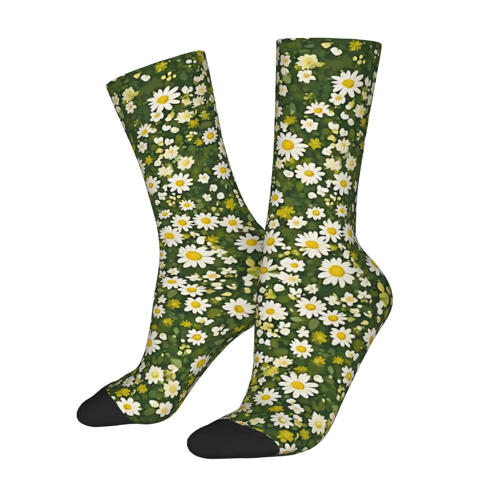 

Running Socks Vintage Embrace Nature flowers with leaves Desgin Unisex Harajuku Pattern Printed Sock