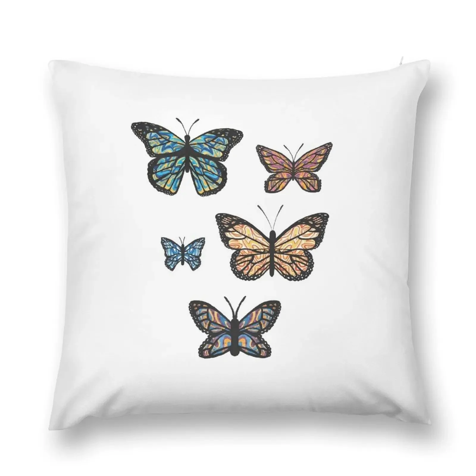 Butterfly Sticker Set 1 + Tote Bag + Mask Throw Pillow christmas pillowcases Sofa Cushion Pillows Aesthetic Cushion Cover pillow