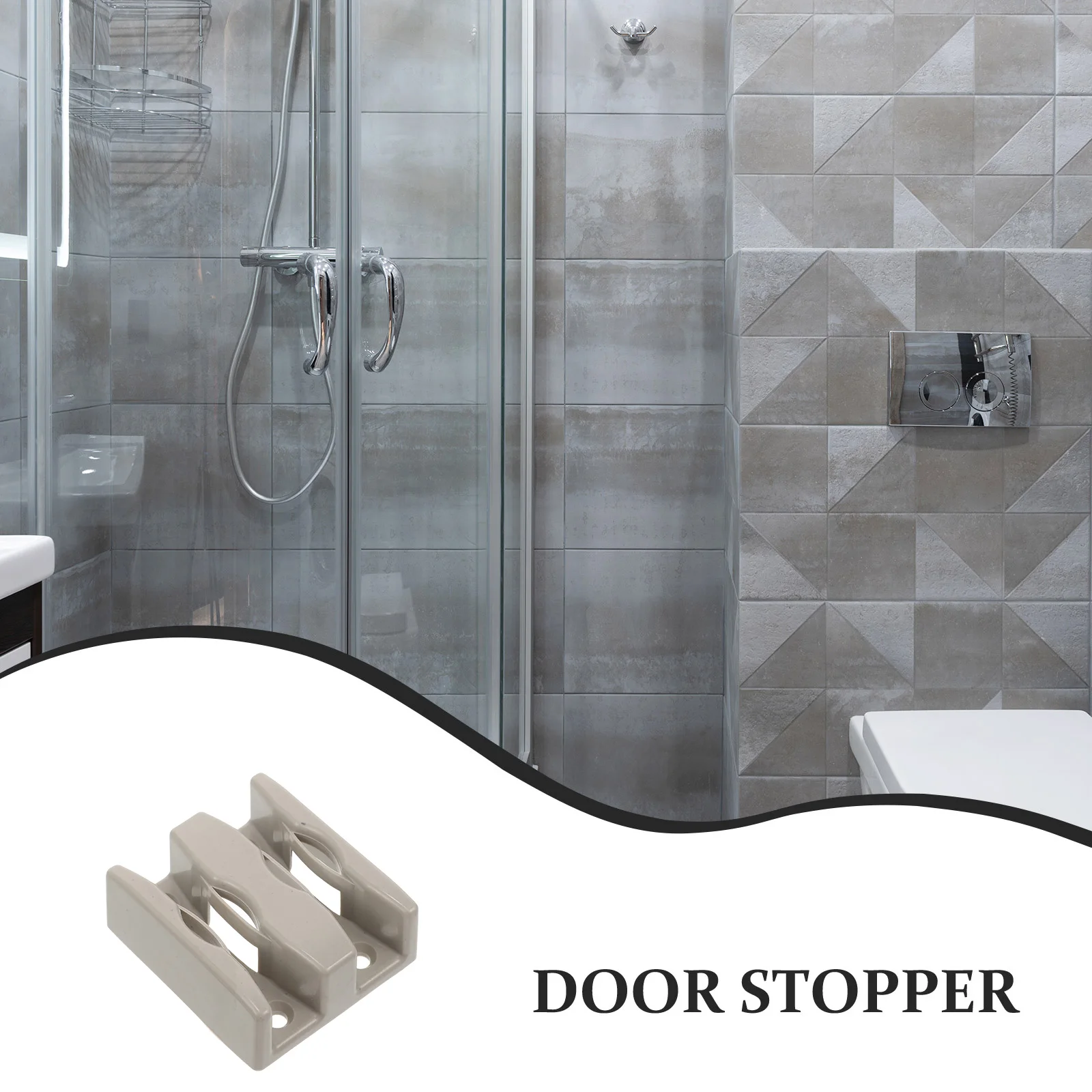 

4Pcs Bottom Mount Door Guide for Sliding Glass Shower Doors Noise-Free Operation Easy Install Bathroom Door Guide Replacement