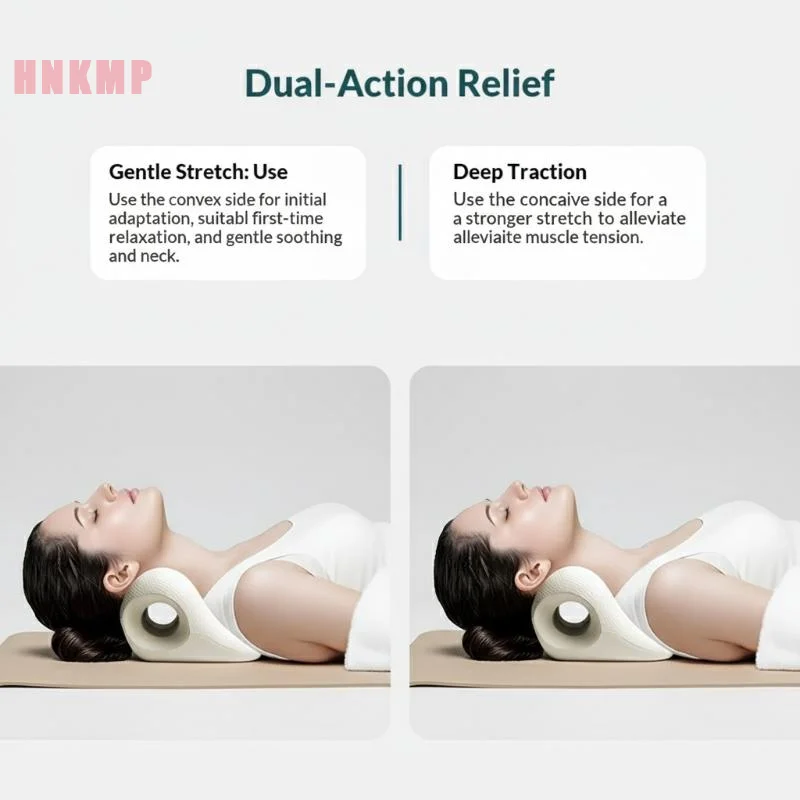 New Cervical Support Massage Pillow C-Shaped Contour Fatigue Relaxation Neck Shoulder Relaxer Multi-Purpose Use Acupressure