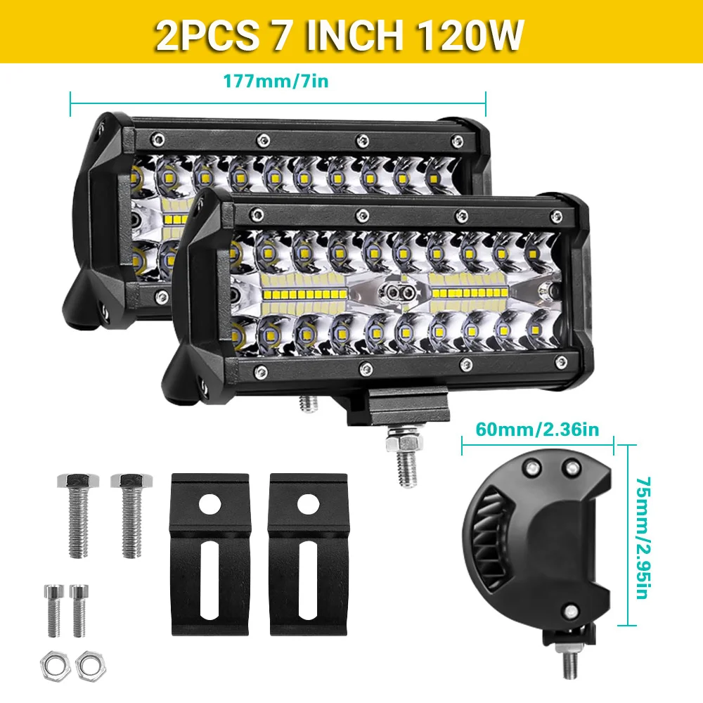 4/7/9/12/17/20 Inch Led Lichtbalk Voertuig 12V Werklamp Bar Spotlight Boot Barra Led Rijden Vrachtwagen ATV SUV 4x4 Lange Afstand