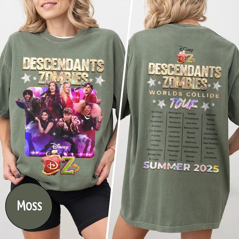 Descendants Zombies 4 World Collide T-Shirt Zombies 4 Tour Band Movie Shirt Zombies 4 Collide Tour Boyfriend Girlfriend Gift