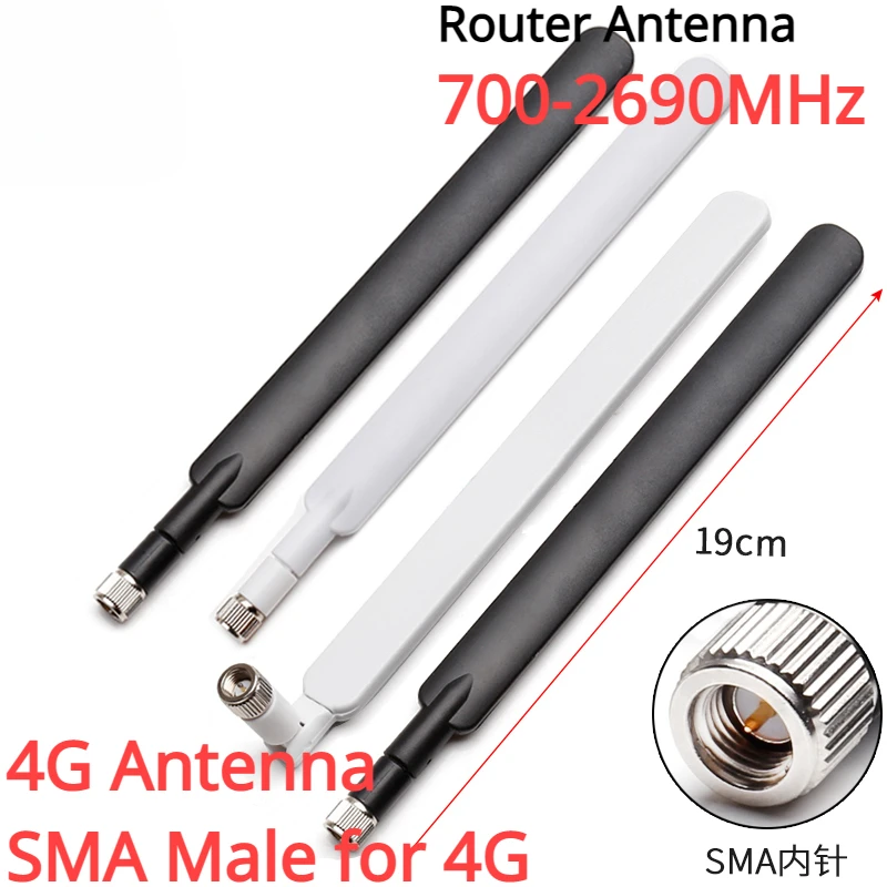 

2PCS 4G Antenna SMA Male for 4G LTE Router External Antenna for Huawei B593S B880 B310 700-2690MHz Router Antenna