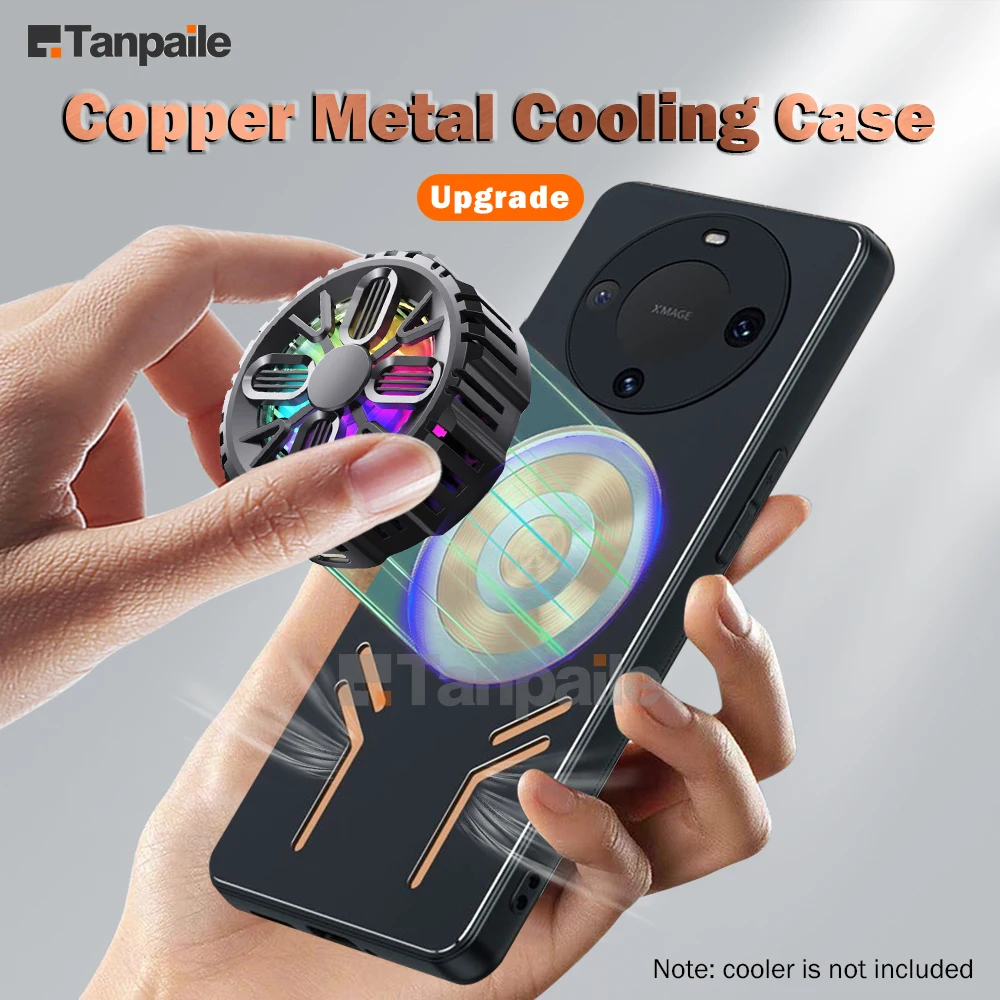 

Magnetic Cooling Phone Case For Huawei Mate 60 PRO 50 40 30 P60 P50 P40 P30 Shockproof Copper Heat Dissipation Metal Back Cover