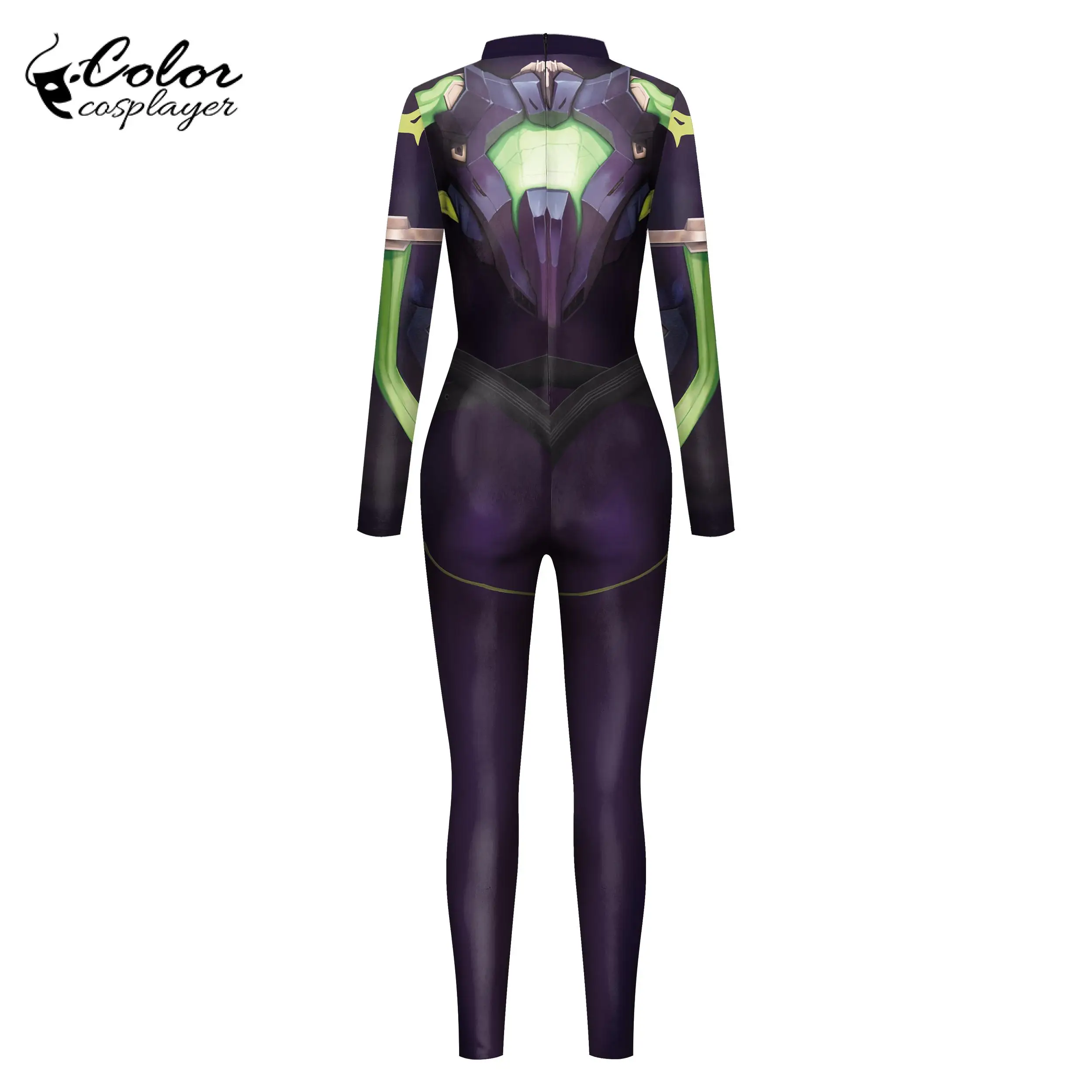 Farbe Cosplayer Spiel Cosplay Overall Anime Bodysuit Erwachsenen Catsuit Reiß verschluss Zentai Halloween Kostüm Durchführung Frauen Kleidung