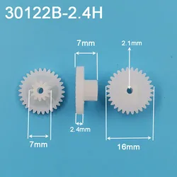 30122B Thick 0.5M Plastic POM Gear Diameter 16mm 30 Teeth 12 Teeth Double Layer Gear 2mm Hole DIY Toy Parts Accessories