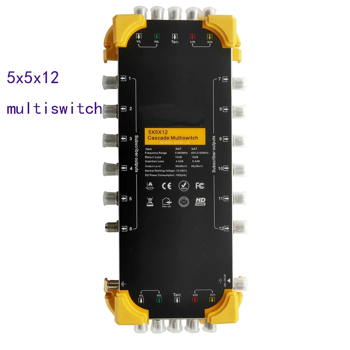 5x5x12 multi switch SATELLITE MULTISWITCHE, cascade switch, satellite multi-way switch, satellite switch Freeshipping