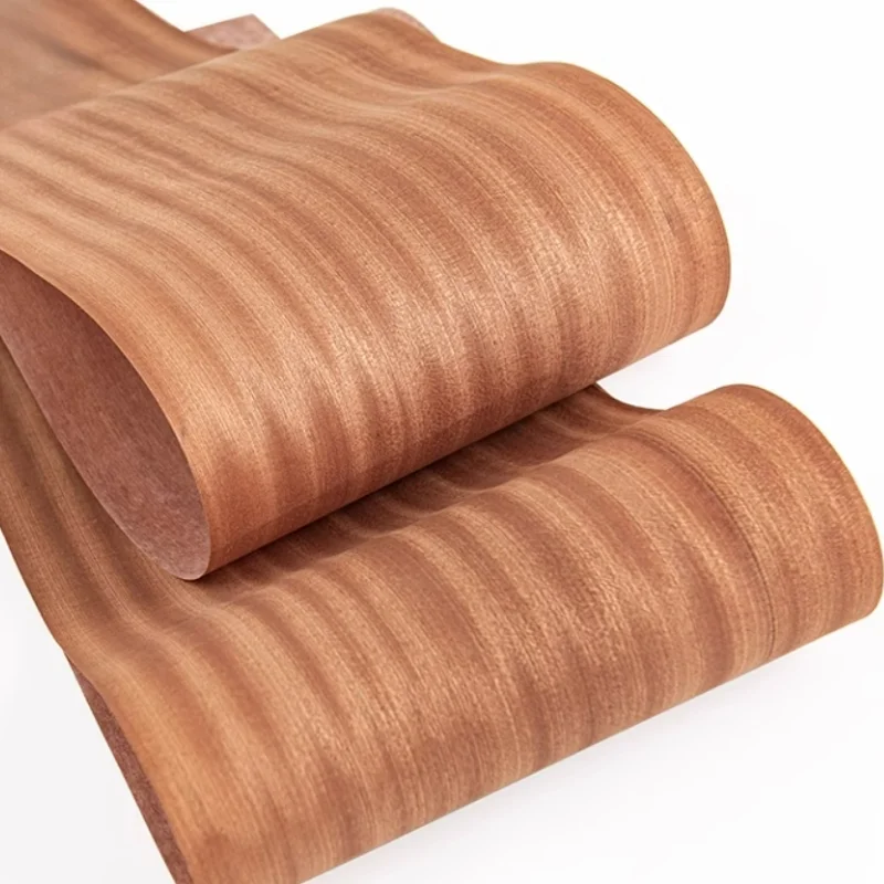 

2/5pcs Decorative Natural Sabilli straight-textured wood veneer handmade leather(back non-woven fabric)L:2Metersx180x0.2mm