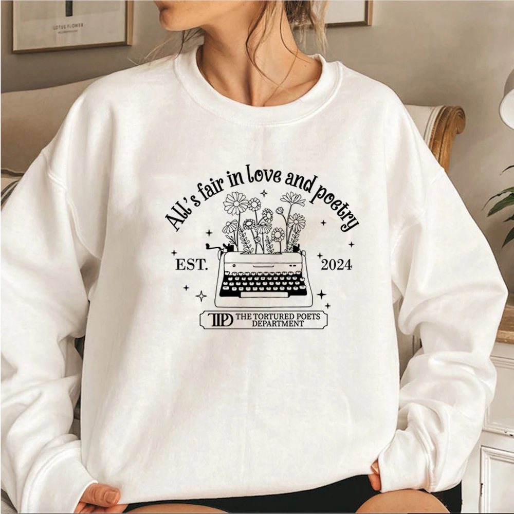 All\'s Fair in Love and Poetry Sweatshirt The Tortured Poets Department New Album Shirt TTPD Crewneck Sweatshirt Eras Tour Hoodie