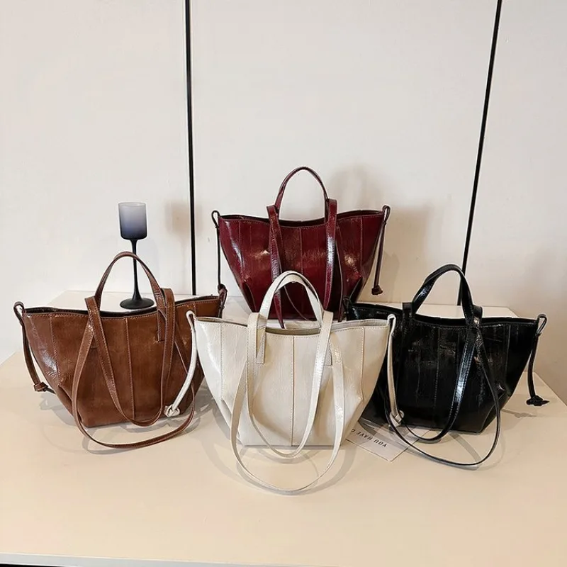 Bolso de Pañales Vintage de Alta Gama, Elegante y Moderno, de Cuero Minimalista, con el Mejor Logotipo de la Marca Superstar, Bolso de Hombro