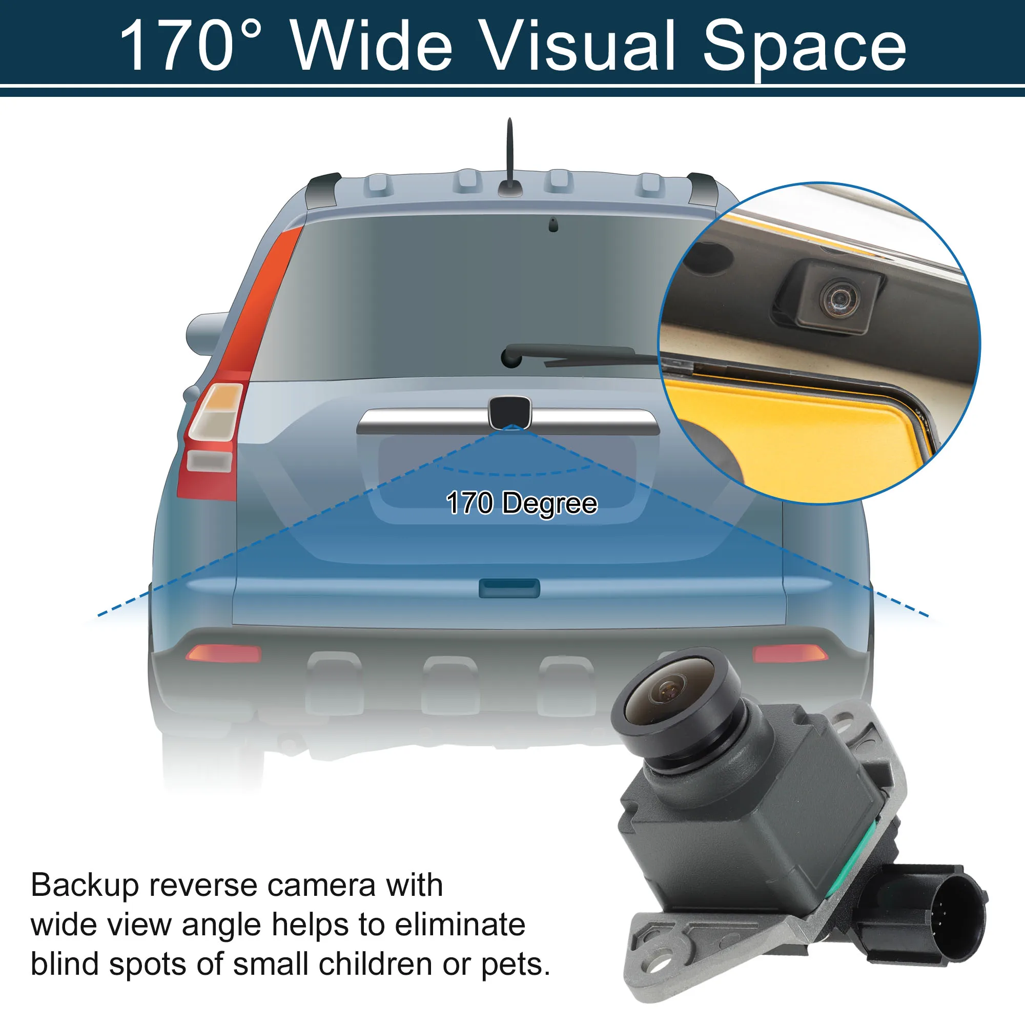 UXCELL Rear View Park Assist Backup Camera for Jeep Grand Cherokee 2014 2015 68137943AD