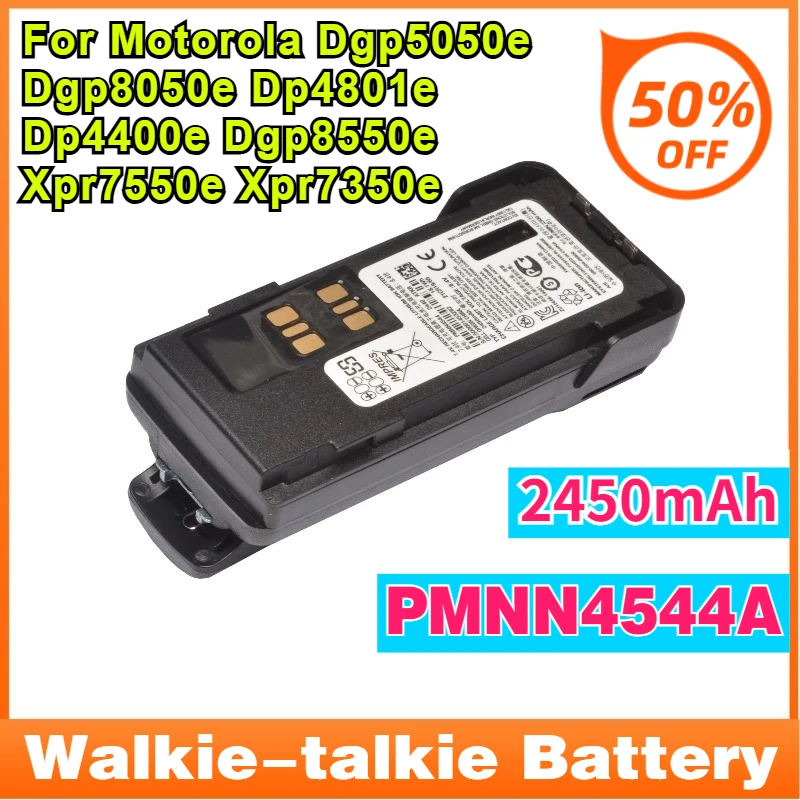 2450mAh PMNN4544A Walkie-talkie Replacement Battery for Motorola Dgp5050e Dgp8050e Dp4801e Dp4400e Dgp8550e Xpr7550e Xpr7350e