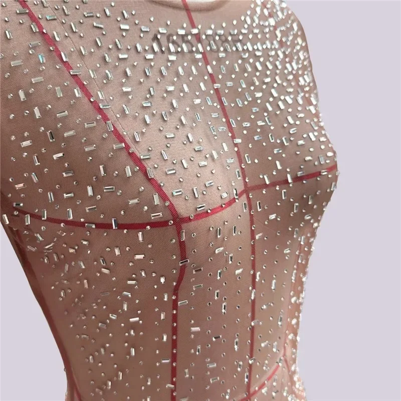 Neue transparente Mutterschaft Fotografie Kleider funkelnde Strass elastische Mesh Mode Sexy Kleid schwangere Frauen für Fotoshooting