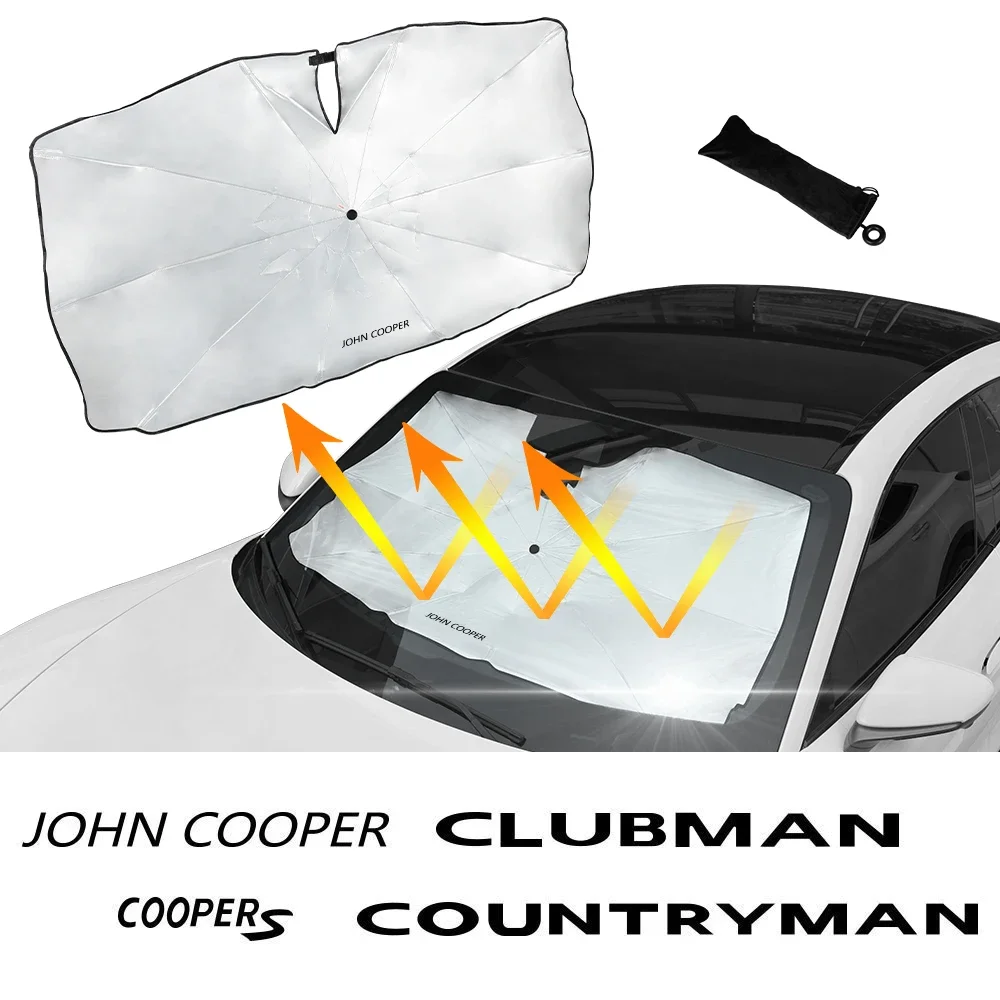 

Car Front Windshield Sunshade Cover Accessories For Mini John Cooper R56 F56 Countryman R60 F60 Clubman F54 R55 Coopers R50 F55