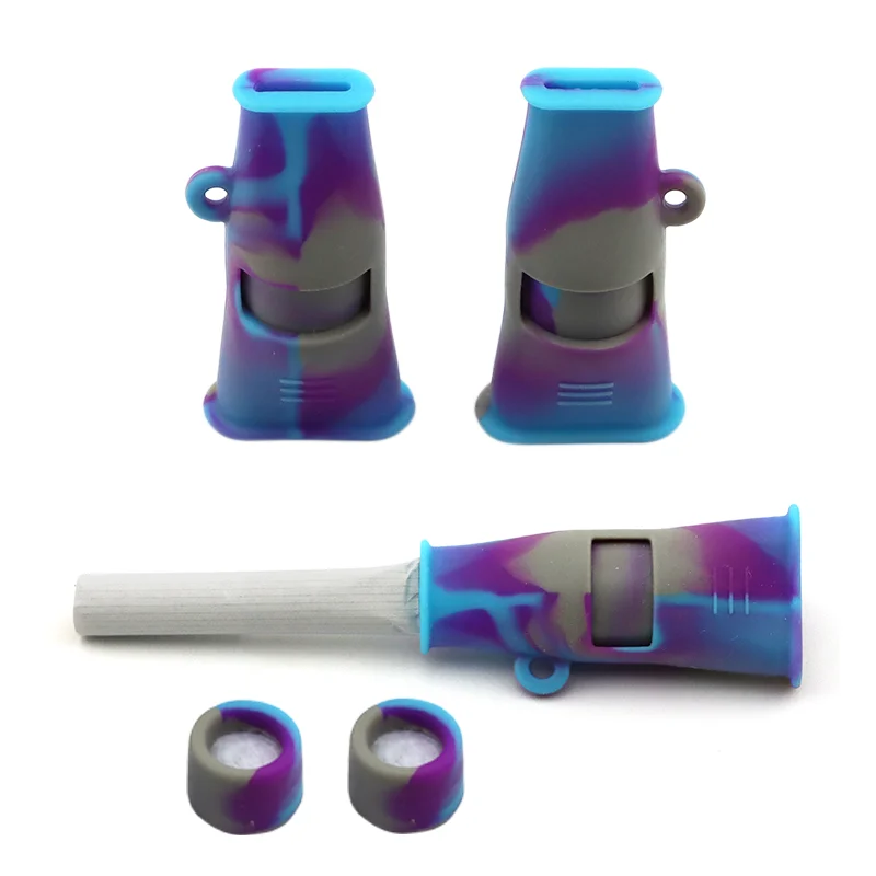 Silicone activated carbon smoking rolling paper filter nozzle cigarette tobacco nozzle pipes filter(2 nozzles+7 filters)