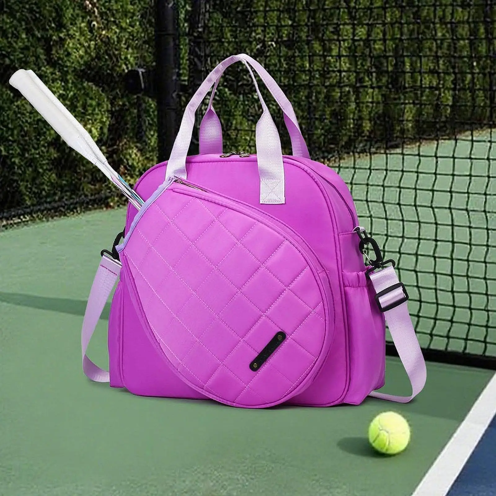 Versatile Tennis and Racquet Sports Bag Oxford Cloth Handbag with Strap Waterproof Tote for Training and Travel view 6