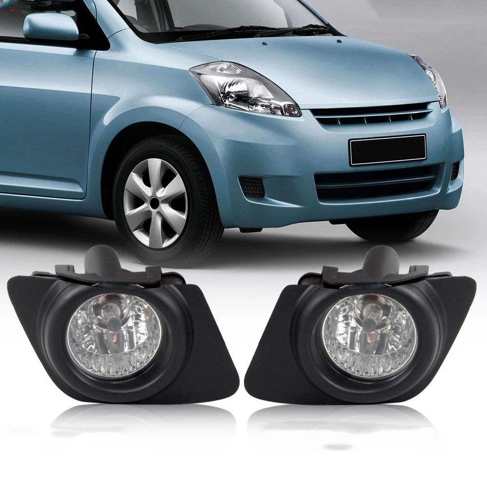 Pair Front Bumper Fog Light Lamp Assembly with Switch Wring Harness for SIRION 2006-19 for PASSO 2013