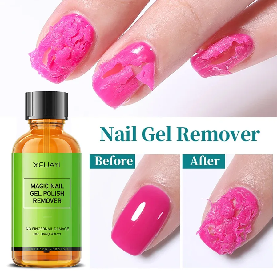 Removedor de esmalte de uñas semipermanente, pegamento de ráfaga de uñas, capa de manicura semipermanente, herramientas de Gel Acrílico